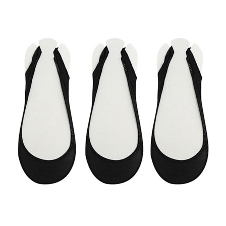 Usynlige sokker til lave sko - sorte - 3 par