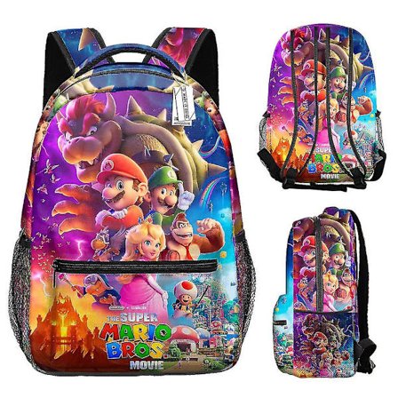 Barnas Super Mario Ryggsekk 3D-trykk Dagsryggsekk For Gutter Jenter Barnehage Skoleelever Skolevesker Gaver