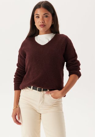 ONLY-Onlcamilla V-neck L/S PULLOVER-L