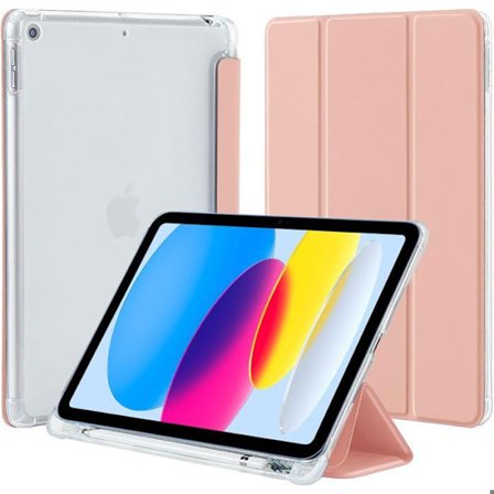 Coque til iPad 11" / 10,9" - BOOLING - Silikonesbeskyttelse - Forstærkede hjørner - Stylusholder - Pink