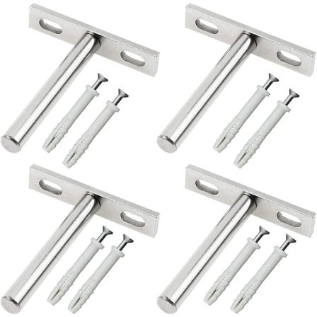 Metallfästen för flytande hylla 79mm Equerre Etagere Flytande hyllfäste Används för dold väggfäste Träfäste 4st