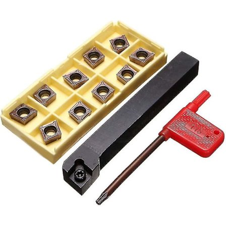 12x100mm Drejebænk Værktøjs Holder Med 10 Ccmt09t304-pm Carbide Indlæg 1 Brugsvejledning