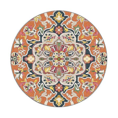 Eurooppalainen kukkasarja pyöreät matot huoneen tietokoneen tuolille