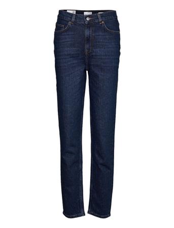 Slfamy Hw Slim Row Blue Jeans U Slimmade Jeans Blå Selected Femme