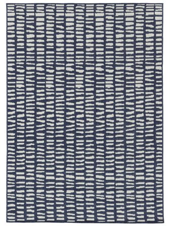 Możliwość Prania Dywan Wewnętrzny I Zewnętrzny Ray Niebieski/Biały Oeko-Tex