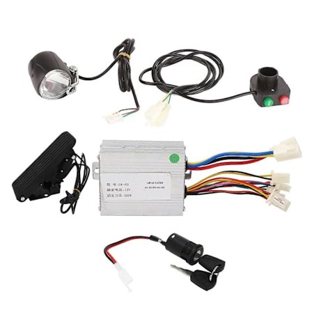 12V 500W Elektrisk Sykkel Børstet Kontroller Pedal Gasspedal Kit Sykkel Frontlys Bryter Konverteringssett - Perfekt