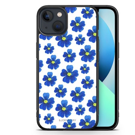 Bjornberry Skal iPhone 13 Mini - Blå Blommor