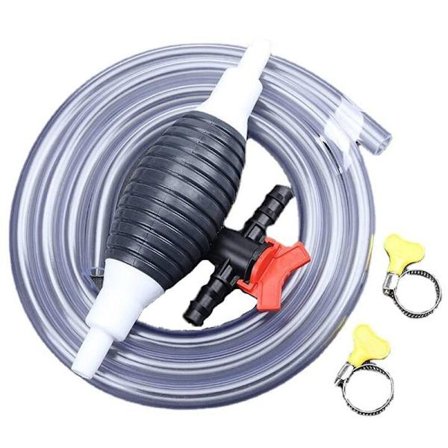 Multifunksjonell væskesugepumpe, manuell drivstoffpumpe, bensinslange, bærbar hevertpumpe (3 meter)