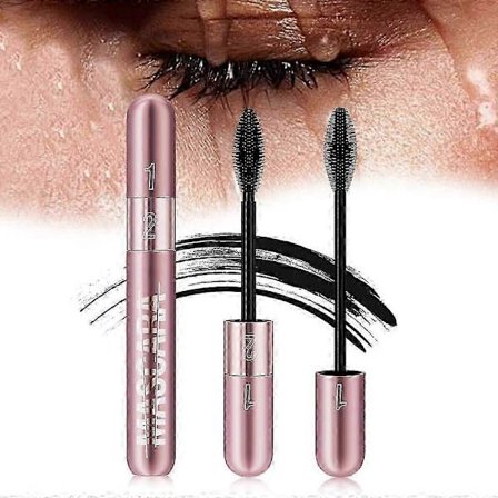Mascara Vandfast & Udtværingsfri - 2-i-1 Langtidsholdbar Mascara Sort Volumengivende og Forlængende til Øjenmakeup, Ingen Klumper, Bukker Øjenvipper