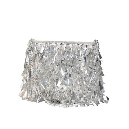 (Sølv) Dame Glitter Sequin Håndveske Kveld Clutch