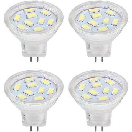 2W MR11 GU4 LED-lampa 12 Volt Kallvit 6000K, 20W Halogenersättning, MR11 G4/GU4.0 LED-spotlight för Hem, Landskap, Infälld
