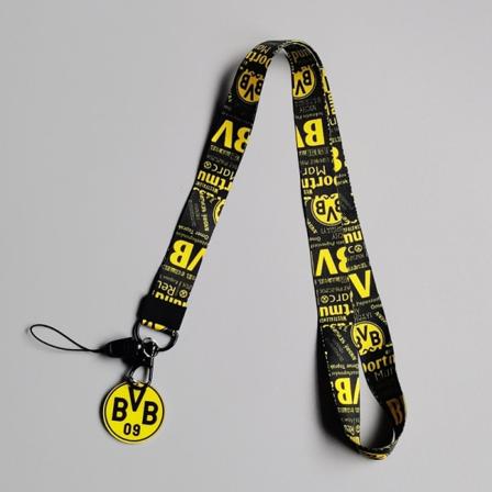 Fotbollsstjärna lag mobiltelefon lanyard anti-förlorad nyckelring arbetskort avtagbar sladd fläkt present 1