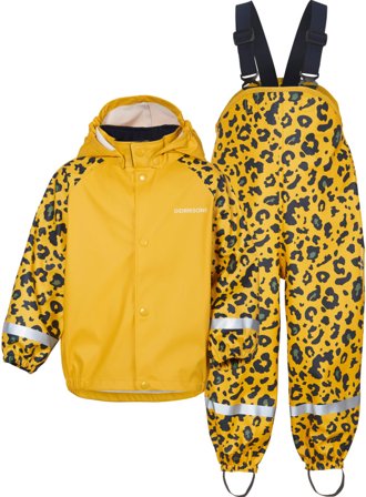 Didriksons Slaskeman Printed Kids' Set 5 Children rainwear sets Yellow 110