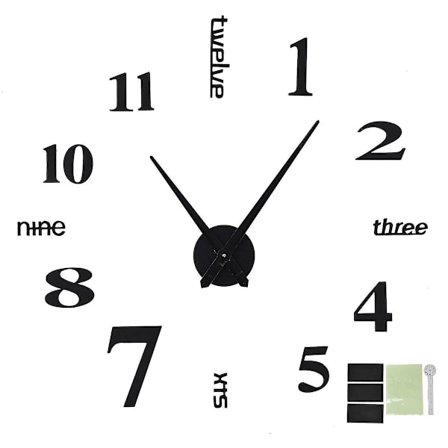 DIY-klokke: 3D DIY veggklokke, robust konstruksjon