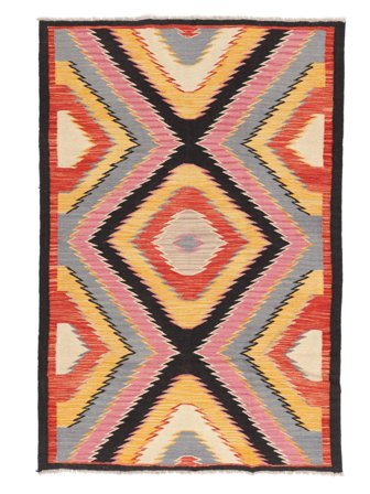 Kelim Moderne Tæppe Moderne Rød/Sort (Uld, Afghanistan)