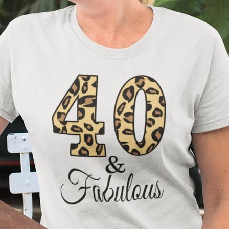 Födelsedag 40 år T-shirt - Perfekt present - 40 & fabulous