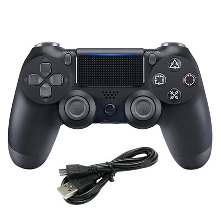 1-pack PS4-handkontroll DoubleShock Trådlös för Play Station 4 Svart