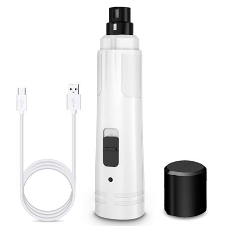 Elektrisk negleklipper for kjæledyr med LED-lys, rengjøringsverktøy for manikyr, hvit