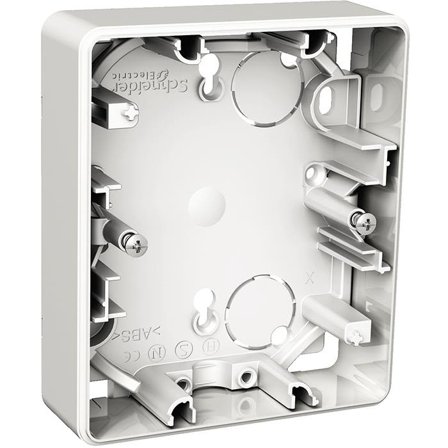 Schneider Electric Exxact WDE002360 Forhøyningsboks utenpåliggende, for 2-veisuttak, Installasjonsmaterial