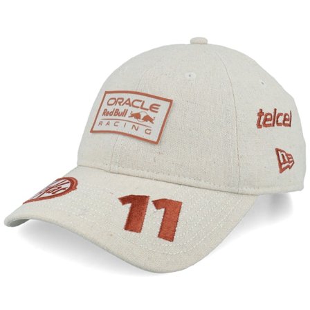 New Era - Motor Beige adjustable Kasket - Red Bull F1 24 Perez Monaco 9TWENTY Linen Stone Dad Cap @ Hatstore