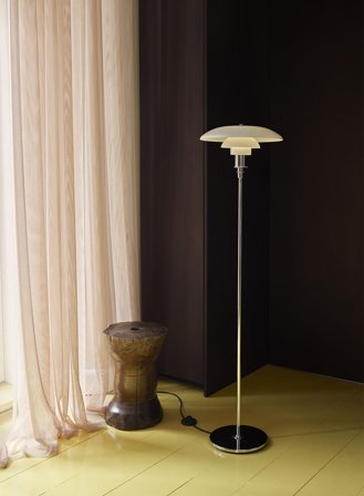 PH 3 1/2-2 1/2 gulvlampe - krom/opal