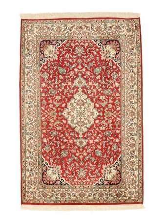 Médaillon Petit Cachemire Pure Soie Tapis 82X124 Soie