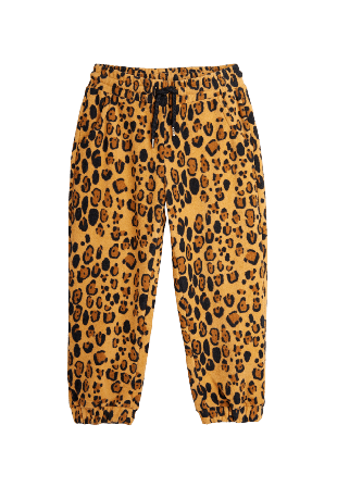 Mini Rodini Leopard fleece trousers Ytterplagg Unisex Beige 128/134