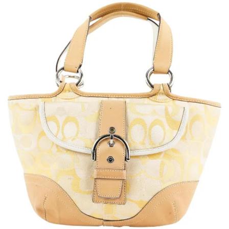 Coach Pre-owned Pre-owned Leather handTass , Beige , Dames , Maat: ONE Size Vintage Tassen