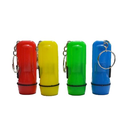 12 st Mini Bärbar LED Kraftfull Ficklampa Nyckelring Ficklampa med Uppladdningsbart Inbyggt Batteri-FCY