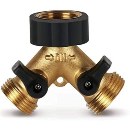 Y-muotoinen 2-tie hanaliitin kasteluletkulle 3/4" syöttöletkuille