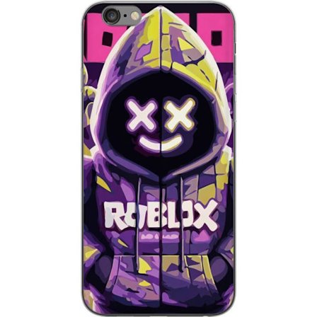 Yhteensopiva Puhelinkuori Apple Apple iPhone 6 Plus Värikäs Roblox-inspiroima hupparihahmo neoneilla ja maskilla, digitaalinen peli-illustraatio tä