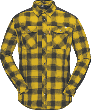 Norrøna Men's Svalbard Flannel Shirt Men long-sleeved shirts Yellow M