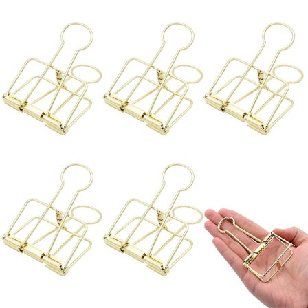 Ekstra store bindklips Hule lange haleklips 3,2 cm flere farver, Store papirklemmer til kontor skoleartikler (10 stk) (D-V2)