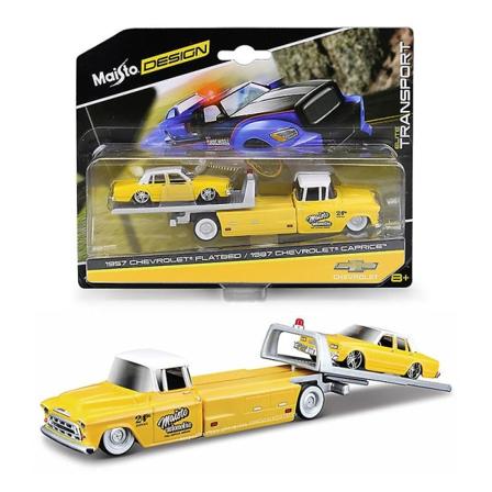 Maisto 1:64 Flatbed 2019 Ford Gt Heritage Edition Transport Trykstøbt bilmodelkollektion Gavelegetøjsdrenge