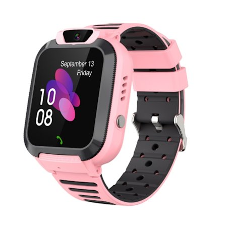 Smartklokke for barn, gutter og jenter, posisjoneringsmobiltelefon for barneskoleelever, vanntett klokke, rosa