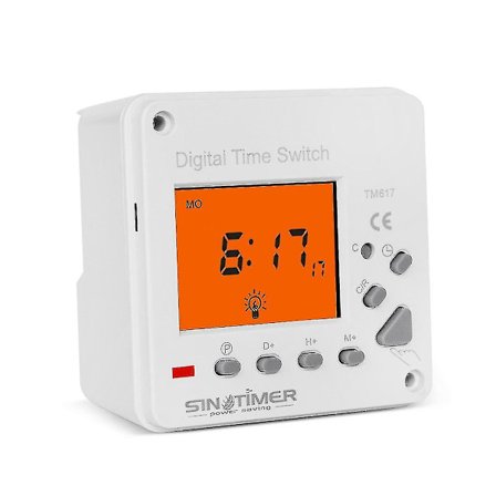 Tm617-1 Intelligent Bakgrunnsbelyst Skjerm Tidskontroll Bryter Timer Panel