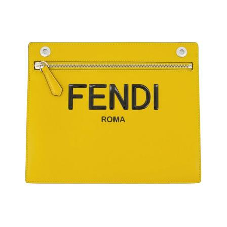 Fendi, Wallets & Cardholders Żółty, Kobieta, Rozmiar: ONE Size