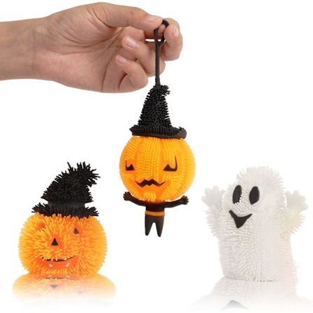 Squishy Legetøj LED Klemkugler, Sød Græskar Spøgelse Blødt Legetøj Stress Fidget Relief Klem Legetøj Gave til Børn Party Bag Trick or Treat
