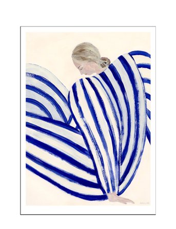 The Poster Club Blue Stripe At Concorde - Blue - 70X100CM