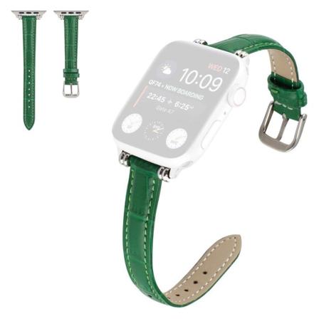 Apple Watch 40 mm urrem i ægte læder i krokodillestil - Grøn Green