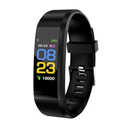 Bluetooth Sport Smart Armband Vattentätt Pulsmätare Stegräknare Sport Fitness Aktivitet [HK] Svart_tfrf