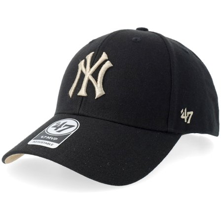 47 Brand - MLB Svart adjustable Caps - New York Yankees Ballpark 1 Mvp Black/Grey Adjustable @ Hatstore