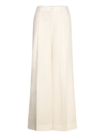 Lauren Ralph Lauren Double-Faced Georgette Wide-Leg Pant - Cream - 38