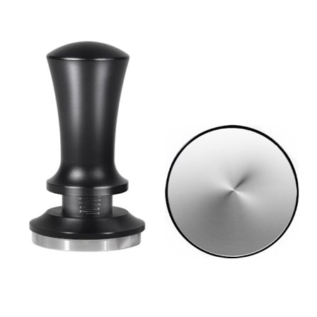 51 mm manuell espressotamper med flat bunn i rustfritt stål
