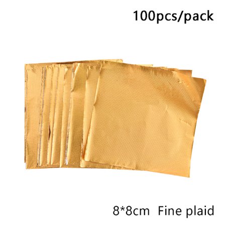 100 st/pack Gyllene aluminiumfolie Godis Choklad Cookie Wrappin
