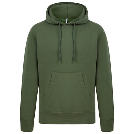 Casual Classics Herr Ringspun Bomulls Hoodie M Militärgrön