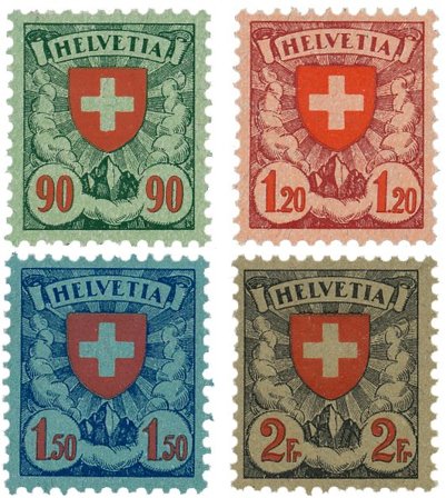 Schweiz 1924 - MICHEL 194/197x - Ubrugt