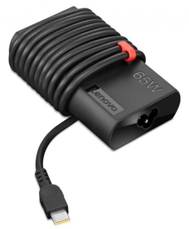 Lenovo ThinkPad 65W Slim AC-Adapter (USB Type-C) - strømadapter - 65 watt