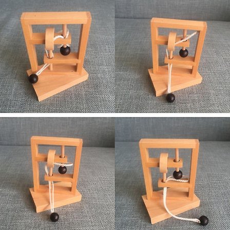Hotsale! 3D skrivebord Nyhed Træ Reb Loop Puslespil Iq Sind Streng Hjerne