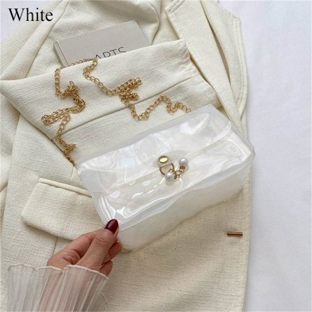 Ketjuolkalaukku Crossbody-laukku VALKOINEN